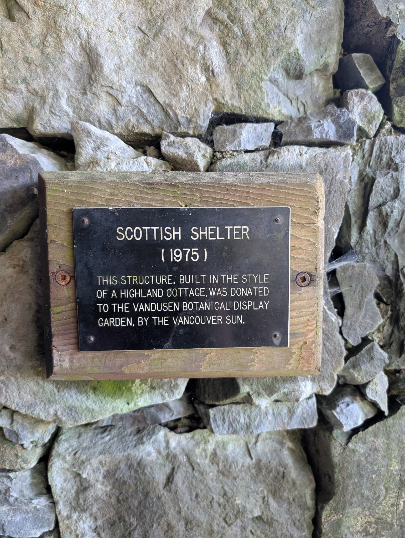 Scottish shelter 1975 by The Vancouver Sun in Vancouver, photographed June 12, 2026