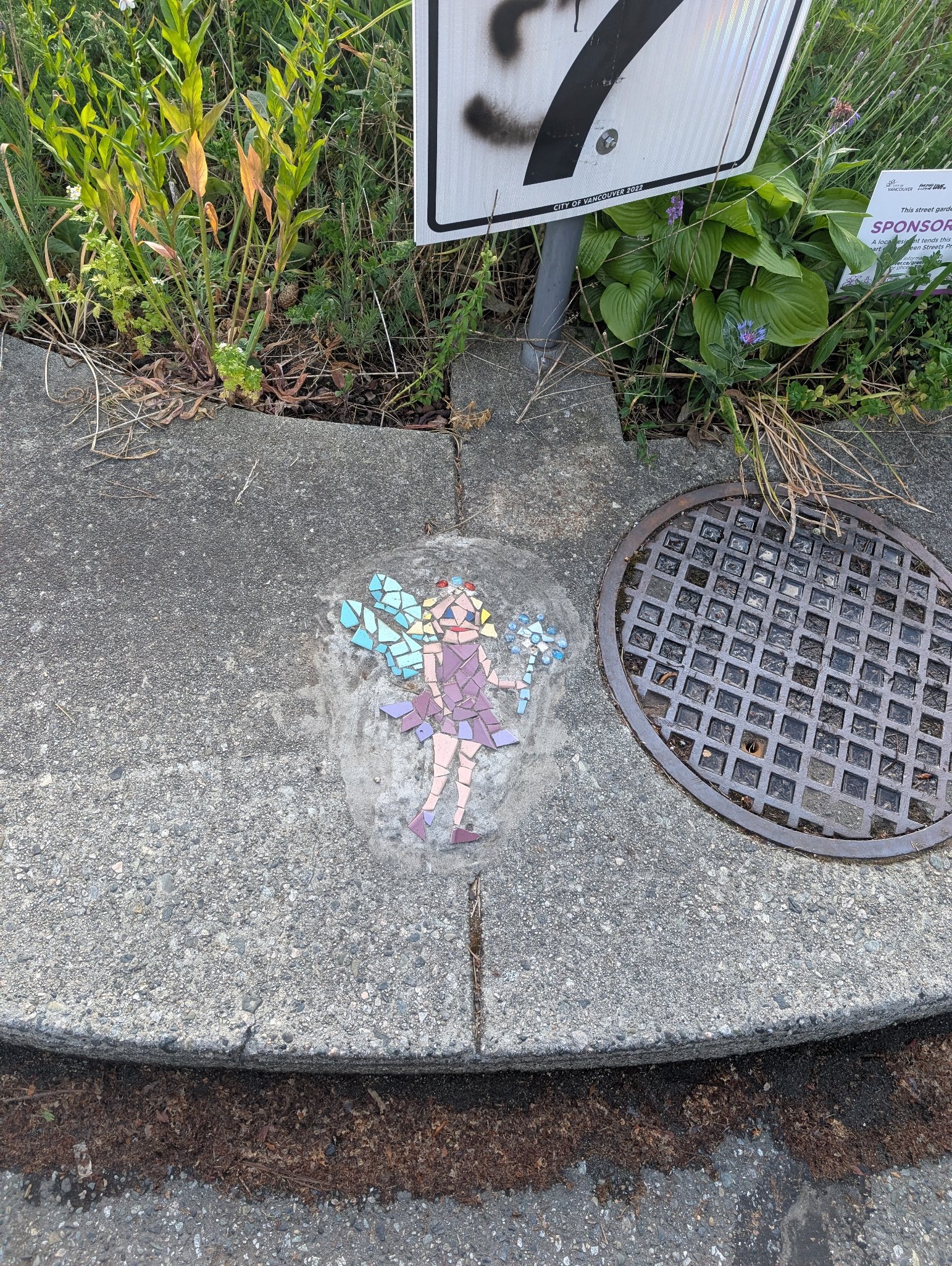 Traffic circle mosaics in Vancouver, photographed May 27, 2026