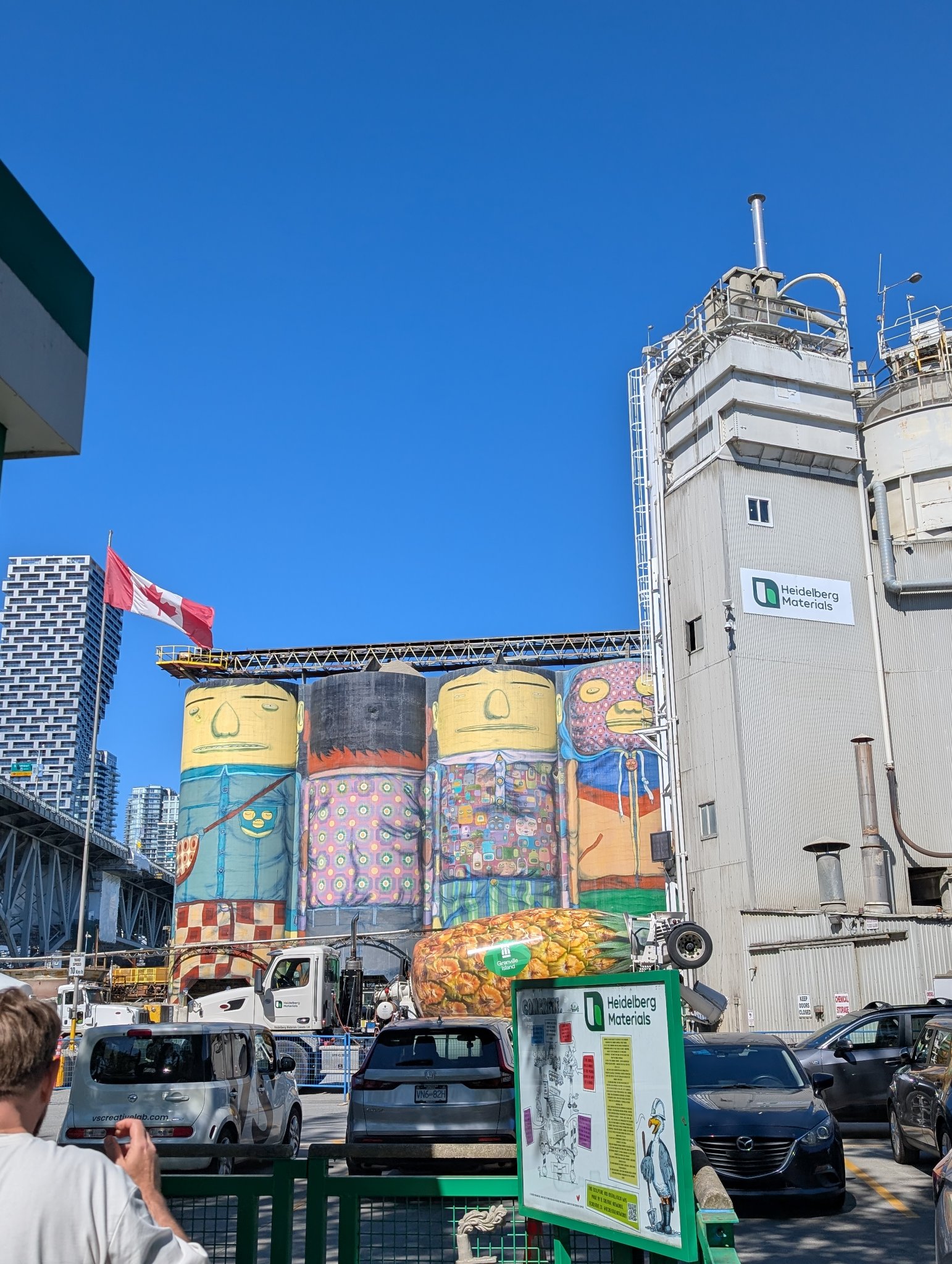 Giants by OSGEMEOS (Gustavo, Otávio Pandolfo in Vancouver, photographed May 31, 2026