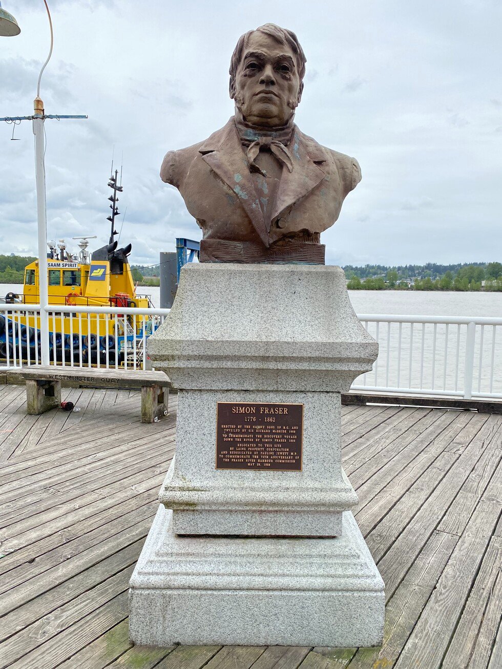 Simon Fraser by Louis-Philippe Hébert in New Westminster, photographed May 25, 2026