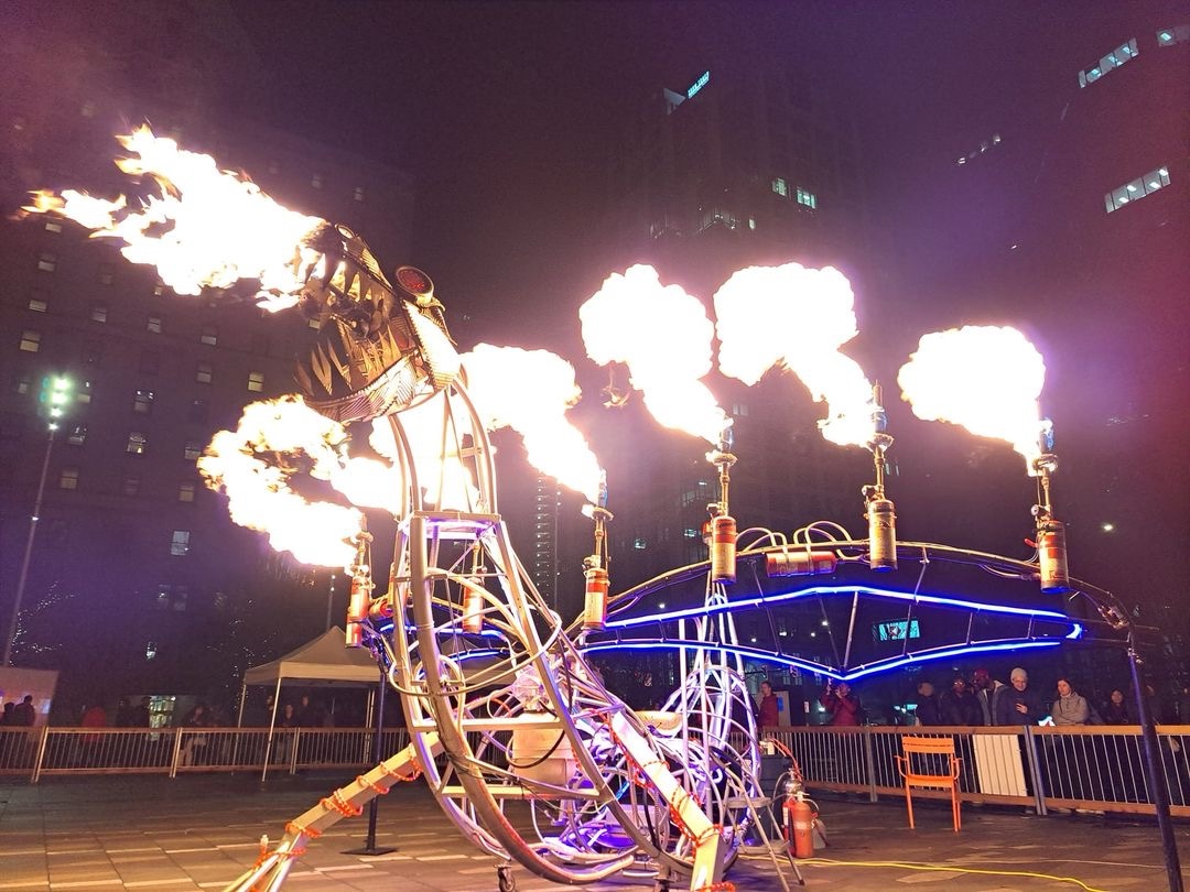 Berzerkatroid dragon by Ron simmer in Vancouver, photographed June 29, 2026