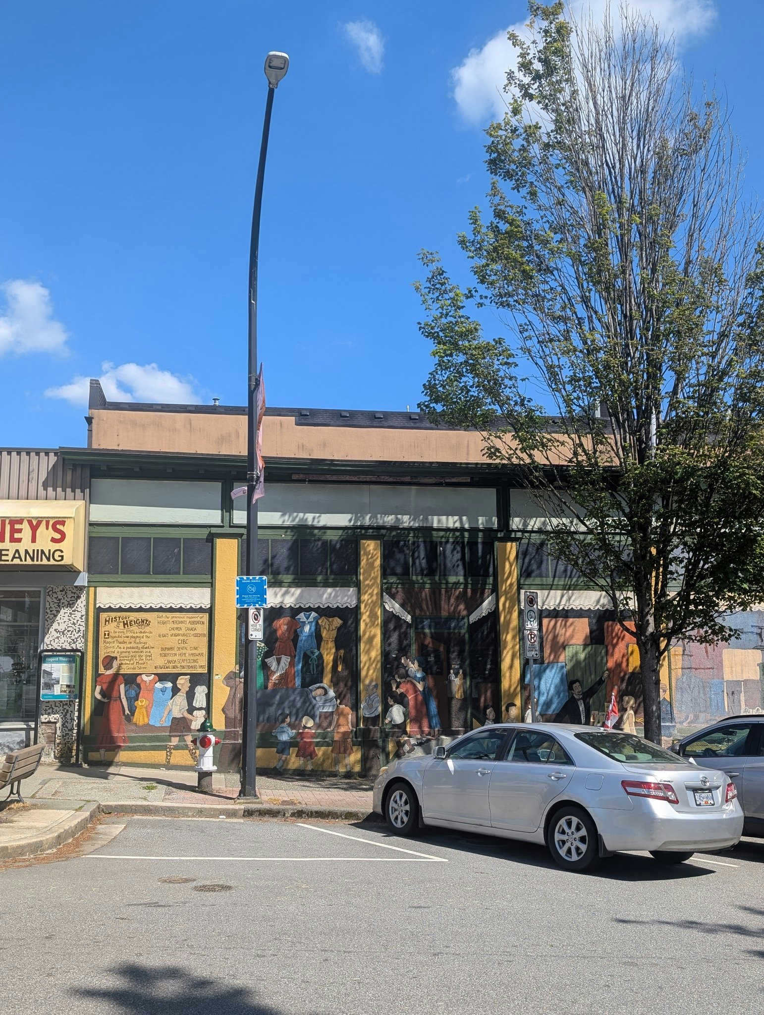 History of the heights mural in Burnaby, photographed May 17, 2026