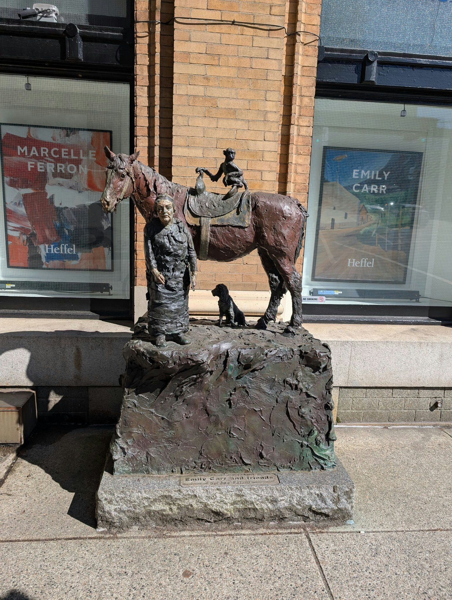 Emily Carr and Friends by Joe Fafard in Vancouver, photographed May 19, 2026